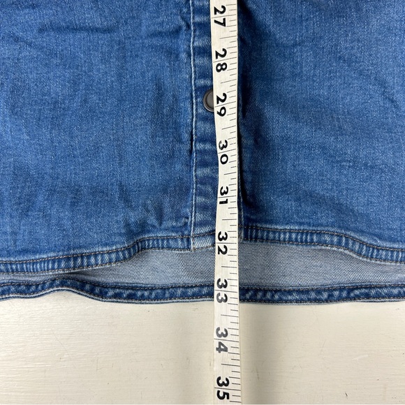Free People Women’s Blue Denim Mini Dress size Small Cotton Stretch Blend - Picture 6 of 7